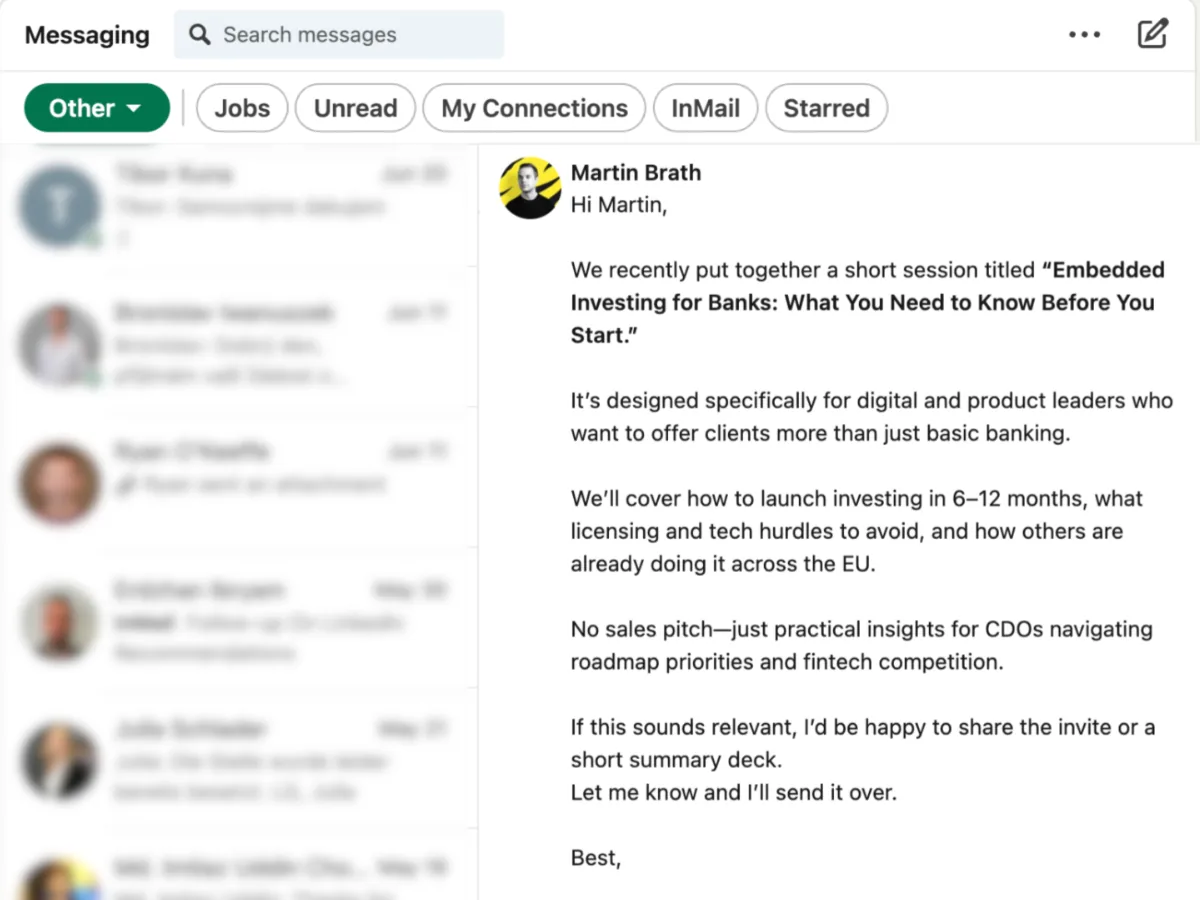 Send Direct Messages To Decision Makers